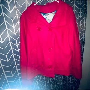 Beautiful hot pink pea coat